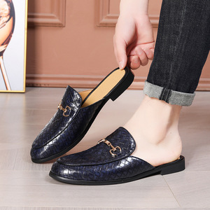 Men's European American Style Casual Shoes Closed Toe Slippers <b>Half</b> Sandals Outdoor Wear All Match European American Style - Product Image 3