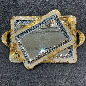 Plateau décoratif pour la maison et les accessoires d'hôtel au prix le plus bas, nouvelle arrivée, décoration classique pour la maison, plateau de table en métal - Product Image 5
