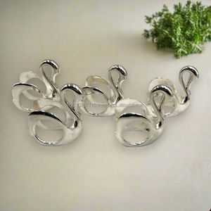 Elegant smooth polished metal napkin ring for formal dinner events upscale <b>catering</b> services or holiday family meals - Product Image 6