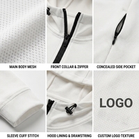 Veste de cyclisme pour homme avec logo personnalisé, coupe-vent, respirante, séchage rapide, légère, à capuche, pour activités sportives en plein air, course à pied, vélo, vêtements de sport