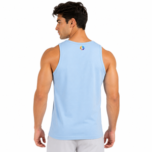 Material transpirable que ofrece una comodidad fresca para la camiseta sin mangas de hombre, con suavidad para caminatas de verano y práctica deportiva, uso diario. - Product Image 3