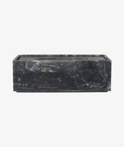 Caja de pañuelos de resina negra de lujo, cubierta decorativa rectangular para pañuelos, efecto mármol moderno, para uso en el hogar, baño, oficina, mesa. - Product Image 4