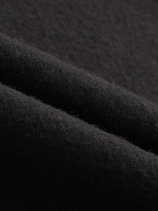 Men's Black for Hooded Sweatshirt Regular Fit Solid Color Casual Fleece 100% Cotton 370g Autumn Wear Pockets Button Design - Product Image 6