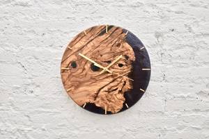 Wood & resin <b>wall</b> <b>clock</b> Unique <b>wall</b> <b>clock</b> Rustic <b>clock</b> Epoxy resin wood Modern home <b>decor</b> Housewarming gift Wedding gift - Product Image 5