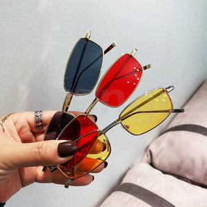 Square Metal UV400 Sunglasses Full Rim % UV Protection Trendy Fashion Unisex <b>Eyewear</b> - Product Image 4