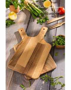Tabla de cortar de madera orgánica con superficie de madera de sheesham pulida, adecuada para cortar pan, carne, frutas y queso. - Product Image 5