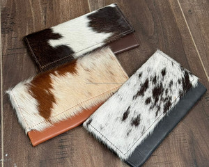 Cartera de diseñador al por mayor de piel de vaca auténtica para mujer, monedero a la moda personalizado para mujer, cartera de mano, tarjetero, monedero largo - Product Image 4