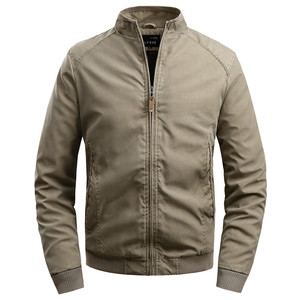 Chaqueta Cortavientos para Hombre, Color Gris Oscuro, Manga Larga, para Otoño, 100% Poliéster, Acabado Lavado - Product Image 3