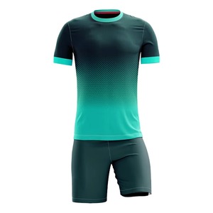 Maillots de football unisexe couleur unie les plus vendus, kits d'équipe à séchage rapide, impression numérique, 100 % polyester, col en V, manches courtes - Product Image 6