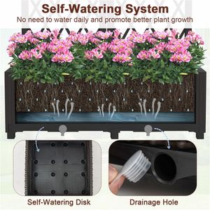 Set di 2 Fioriere in Legno Stile Rustico, Vasi Rialzati per Interni ed Esterni, Contenitori per Fiori e Verdure - Product Image 2