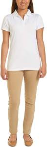 เสื้อโปโลผู้หญิงสีขาวแขนสั้นเสื้อยืดเพื่อประสิทธิภาพสูง - Product Image 2
