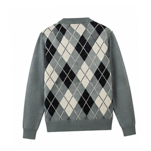 Suéter de Punto Sólido y Transpirable para Hombre, Cuello en V, Manga Larga, Gris, Negro, Blanco, Estampado, Ropa de Invierno, Hecho en Pakistán - Product Image 2