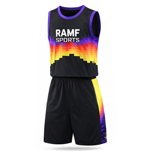 Nouveaux uniformes de basket-ball personnalisés, maillot et short de basket-ball en mesh à séchage rapide, uniformes de basket-ball pour hommes - Product Image 5