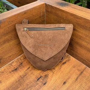 กระเป๋าหนังนิ่มแท้สีน้ำตาลเข้มทำด้วยมือสไตล์โบฮีเมียนสำหรับผู้หญิงกระเป๋าถือแบบปรับสายได้สไตล์วินเทจ - Product Image 2