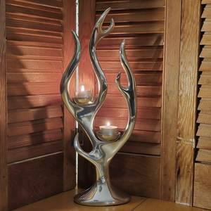 Decorative Metal <b>Candlestick</b> <b>Holder</b> Customized Handmade Aluminium Candle <b>Holder</b> For Home & Wedding Decoration - Product Image 4