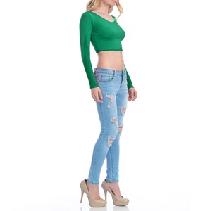 Nouveau Crop Top Décontracté à Col Rond pour Femme Grande Taille, Personnalisable avec Logo Imprimé et Motifs Tendance - Product Image 6