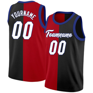 Maillot de basket personnalisable pour garçons avec nom et numéro, 100 % polyester, débardeur en maille sport légèrement extensible, service OEM - Product Image 1