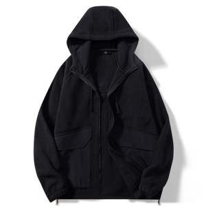 Custom Men's 100% Cotton <b>Zip</b> Up Hoodie Full Zipper <b>Hooded</b> Sweatshirt Casual Streetwear Custom Logo OEM ODM Wholesale - Product Image 1