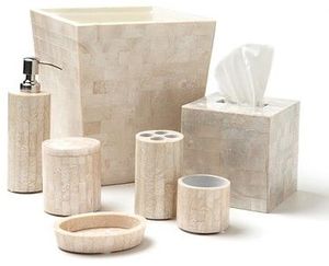 Handmade Shell Mother Of Pearl <b>Bathroom</b> Vanity <b>Set</b> With Decorative <b>Accessories</b> For Premium Interior Decoration - Product Image 1