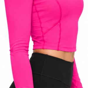 Camiseta de Yoga de Manga Larga para Mujer, Corte Ajustado, Flexible, Cómoda, Estilo Moderno para Entrenamiento, Ligera - Product Image 6