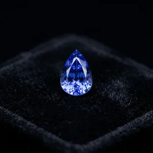 Pierre précieuse naturelle Tanzanite taille poire, bleu violet, facettée, pour la fabrication de bijoux, vente en gros - Product Image 3