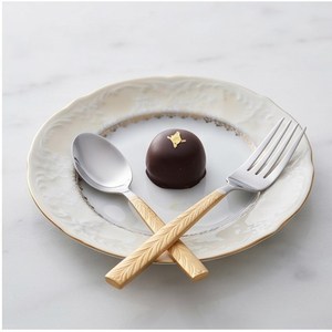 Ensemble de couverts de mariage de luxe à motif de feuilles, en acier inoxydable, avec poignées élégantes, compatibles lave-vaisselle - Product Image 3
