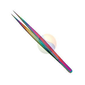 Pince à épiler professionnelle en acier inoxydable de qualité supérieure pour extensions de cils, outil de maquillage de précision, pince à épiler pour extensions de cils de qualité salon - Product Image 1