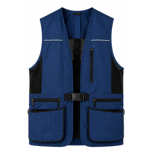 Gilet de chasse respirant en polyester pour homme, couleur unie, sans manches, ceinture ajustable, plusieurs poches, vêtements d'extérieur pour le printemps - Product Image 5