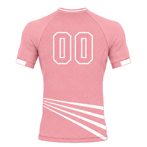 Manufacturer Baby Pink Football Jersey <b>Shorts</b> Set Breathable Athletic Team Uniform Training Wear Performance Sports Clothing - Product Image 4