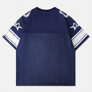 Camiseta Deportiva con Cuello en V, Malla Transpirable, Número 95, Unisex, Corte Regular, Azul con Logotipo Estampado - Product Image 2