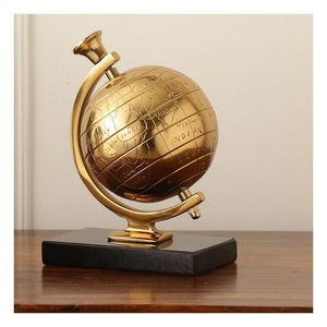 Globe Armillarier Doré Décoratif avec Socle Noir, Globe Céleste Vintage, Décoration de Bureau, Style Astrolabe Nautique Antique - Product Image 6