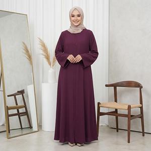 Breathable Lightweight Polyester Niqab Cape Khimar Face Veil <b>Plain</b> Color Islamic Jersey Khimar And <b>Abaya</b> Set - Product Image 2