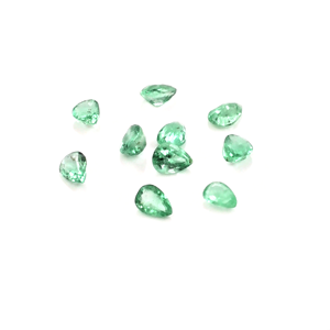 Émeraudes zambiennes naturelles calibrées en forme de poire 4x5mm, pierres précieuses facettées naturelles pour la création de bijoux, prêtes à l'emploi - Product Image 1