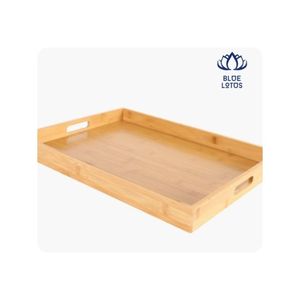 Bandeja de Servir de Bambú BEST CHOICE, Acabado Limpio, Material Duradero, Perfecta para Servir Bebidas y Almacenar - Product Image 1
