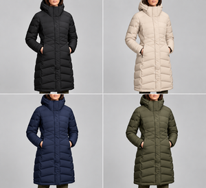 Chaquetas Parka Largas de Moda para Mujer, Nuevas y de Alta Calidad, Chaquetas Acolchadas, Fabricación de Chaquetas Acolchadas con Logotipo Personalizado, Chaquetas Acolchadas Sólidas - Product Image 6