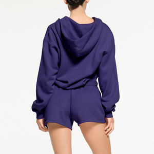 เสื้อฮู้ดและสเวตเตอร์ของผู้หญิงปกติผ้าฝ้ายขนแกะมีซิปหน้าสำหรับฤดูหนาว100% คุณภาพพรีเมี่ยม - Product Image 4