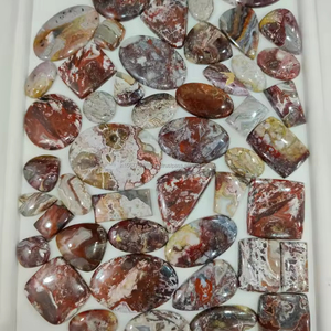 Cabochon en pierre de cristal de qualité supérieure en dentelle rouge folle de pierres précieuses en vrac de qualité supérieure, produit fin fait à la main - Product Image 1