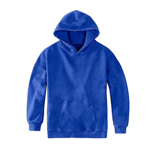 Sudadera con Capucha Azul Unisex, Estilo Urbano, Lavado Intenso, Vintage, Oversize para Hombre, Ecológica, 100% Algodón para Invierno - Product Image 1