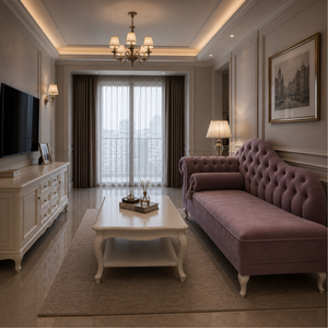 Sofá Moderno de Lujo Tapizado en Madera de Teca, Muebles Elegantes para Sala de Estar, Hotel, Villa o Apartamento - Product Image 6
