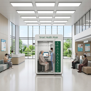 Kiosque de télémédecine intelligent avancé Huasheng Medical avec IA, station de travail, impression des résultats, analyse et balance de pesée - HS-S560 - Product Image 1