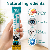 Nourriture naturelle pour animaux de compagnie, friandises pour chats à lécher, sans céréales, riches en protéines, plusieurs saveurs, bandes de nourriture humide crémeuse pour chats, approvisionnement en vrac
