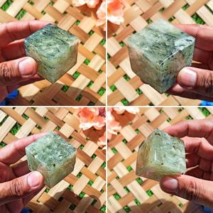 Cube de préhnite naturelle, cristal vert, pierre de guérison pour la méditation Reiki, décoration énergétique, vente en gros - Product Image 5