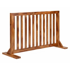 Paravent rectangulaire autoportant en bois d'acacia pour animaux de compagnie, style Mid-Century Modern, écologique, vente en gros Inde - Product Image 1