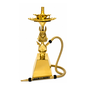 Cachimba de Lujo con Diseño Atractivo, Lacada al Estilo Faraónico, de Latón Sólido de Primera Calidad, con Anubis (Dios de la Muerte), Hecha en Egipto - Product Image 1