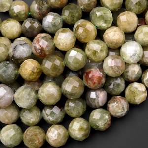 Chaîne de perles rondes en tsavorite verte naturelle facettée rare pour la fabrication de bijoux DIY en gros - Product Image 5