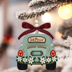 Ornamento per il Primo Natale Matrimonato 2025, Pallina Decorativa 'Il Nostro Primo Natale Come Sposi' - Idea Regalo Perfetta - Product Image 3