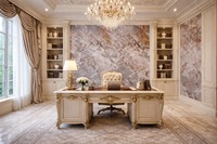 Revêtement mural flexible en pierre naturelle de marbre exclusif, couleur noir glace, pour sols et murs, utilisation sûre pour villas et maisons