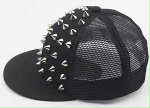 Unisex Black 100% Cotton <b>Baseball</b> <b>Cap</b> with Silver Studs Street Style Adjustable for Adults Casual Wear Four Seasons - Product Image 2