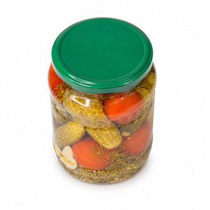 Tasty Best Selling Natural <b>Pickled</b> Assorty Whole Unpeeled Cucumber and Tomato Packed in Various Size <b>Jar</b> - Product Image 1