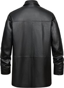 Veste en cuir pour homme de créateur, style punk, col montant, pour jeunes hommes, vente en gros - Product Image 2